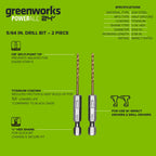 Half Ground 5/64-inch Hex Shank Titanium Drill Bit Set