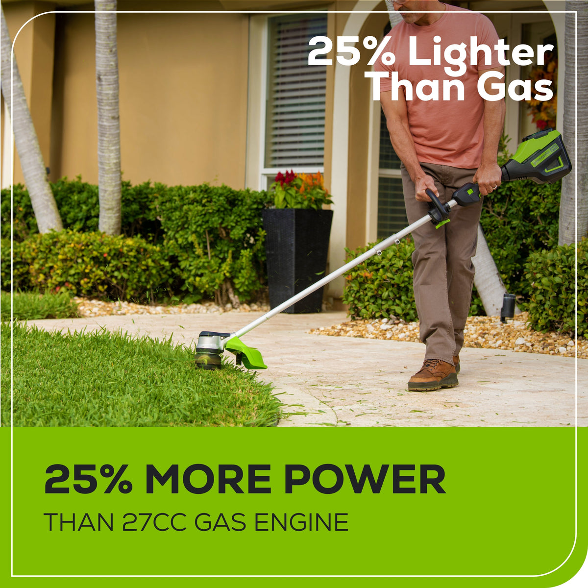 60V 16" Gen 2 Brushless Cordless Battery String Trimmer: (1) 2.5 Ah Battery, (1) 3A Charger