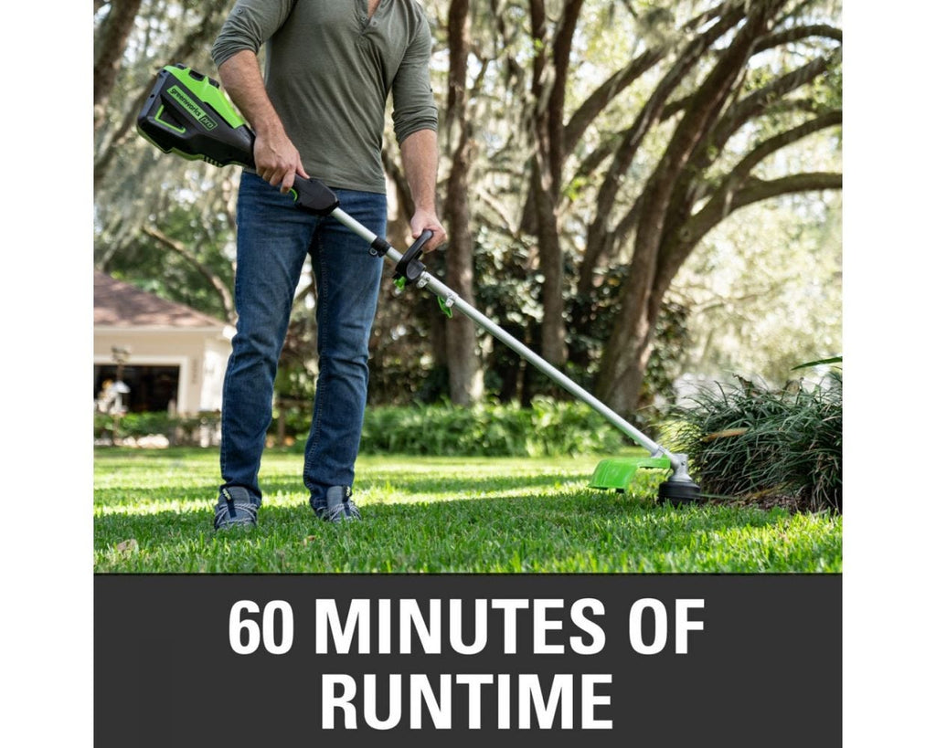 60V 16" Cordless Battery String Trimmer (Attachment Capable) and 5 Pcs Attachments Combo Kit: 4.0 Ah Battery and Charger