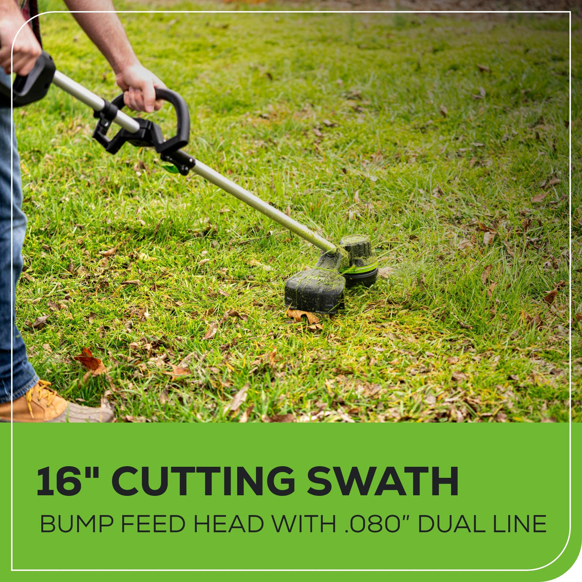 Pro 80V 16" Brushless String Trimmer & 500CFM Leaf Blower Combo w/ 2.0 Ah Battery & Charger