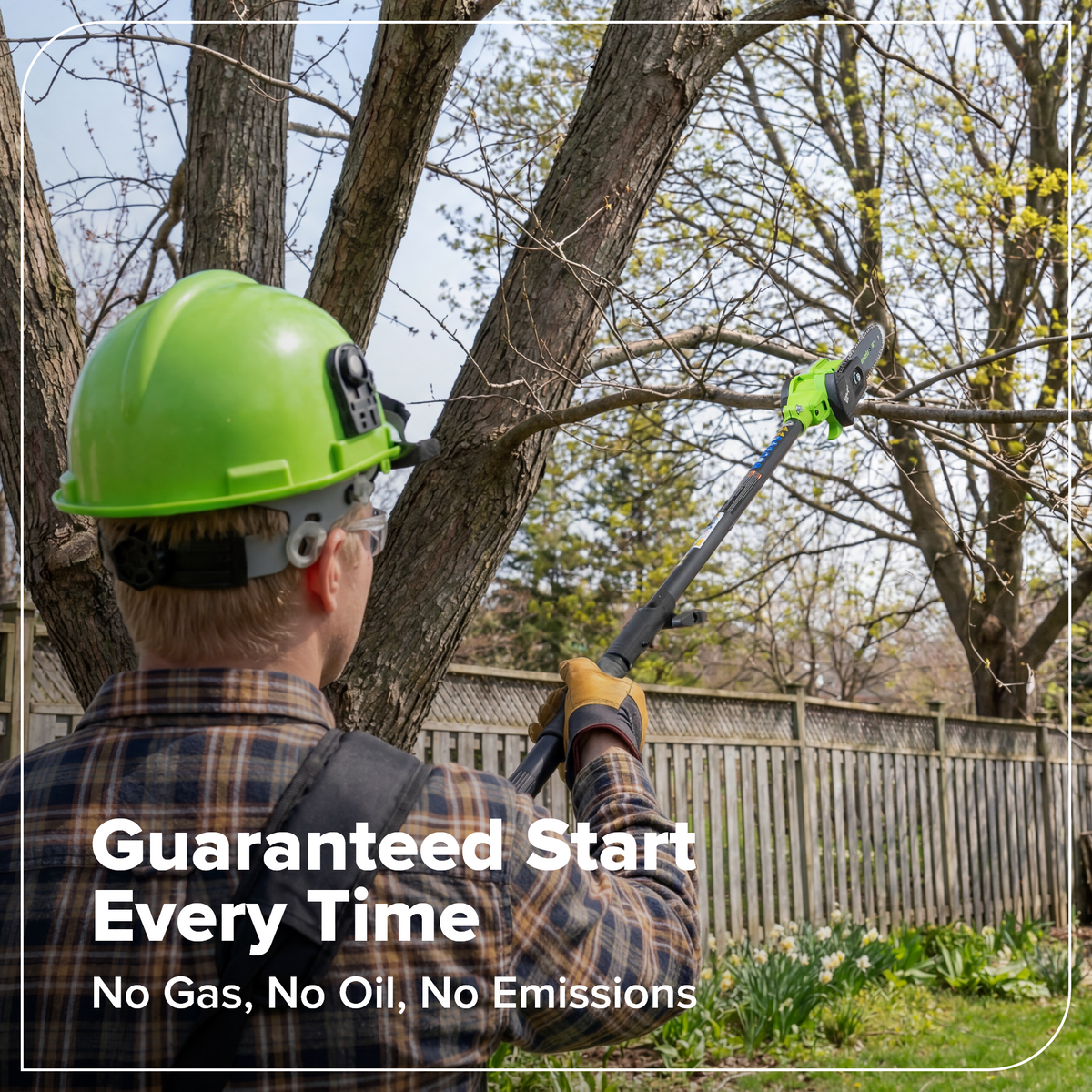 24V Brushless 8" Telescoping Pole Saw & 20" Pole Hedge Combo Kit: (1) 3.0 Ah Type-C Battery & 65W Charger with 3.3-Ft. Cable