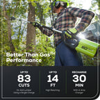 80V Cordless 10" Brushless Pole Saw: 2.0 Ah Battery and Rapid Charger