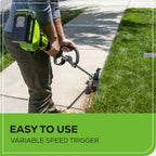 40V 8" Brushless Cordless Battery Edger: (1) 4.0 Ah Battery, (1) 2A Charger