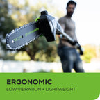 80V Pro 10" Cordless Battery Pole Saw: 2.0 Ah Battery and Charger
