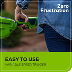 60V 8" Brushless Cordless Battery Edger: (1) 2.5 Ah Battery, (1) 3A Charger