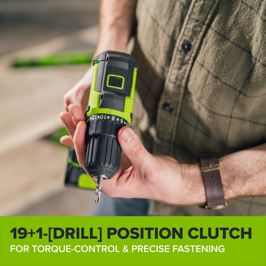 24V Cordless 280 in-lbs Drill/Driver Power Tool 8PC Combo Kit: (2) 2.0 Ah USB-C Batteries, 30W USB-C Charger Block, and 3' 100W USB-C Cable