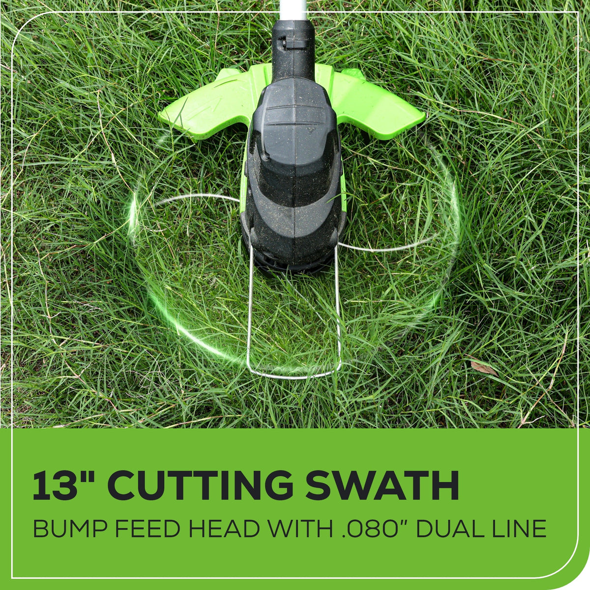 80V 13" String Trimmer: 2.0 Ah Battery and Charger
