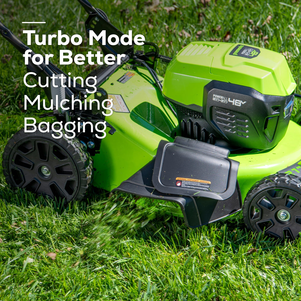 48V (24V x 2) 21" Cordless Battery Self-Propelled Lawn Mower w/ Two (2) 5.0Ah USB Batteries & Dual Port Charger, LM2112S