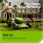 RENEWED 80V 21" Cordless Battery 4-in-1 Self-Propelled Lawn Mower: (1) 4.0 Ah, (1) 2.0 Ah Battery and Rapid Charger, LM2118S