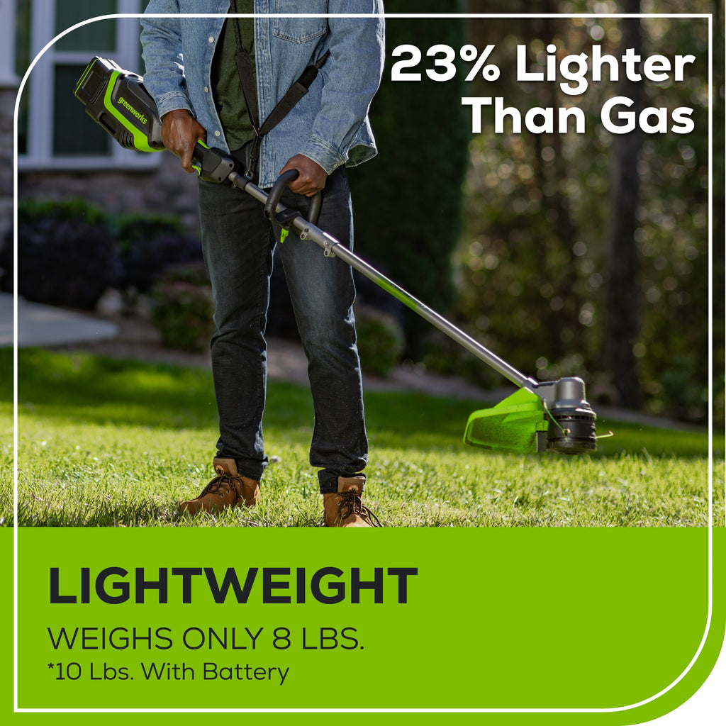 REFURBISHED 80V 17" Brushless String Trimmer: 2.0 Ah Battery and Charger