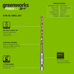 Half Ground 3/16-inch Hex Shank Titanium Drill Bit Set