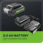 24V Cordless Battery Bluetooth Speaker: 2.0 Ah Battery and Charger