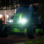 80V 42" Cordless Battery CrossoverT Riding Lawn Mower: (6) 4.0 Ah Batteries and (3) Dual-Port Turbo Chargers