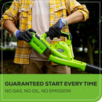 40V 135 CFM Cordless Battery Leaf Blower: 2.0 Ah Battery and Charger