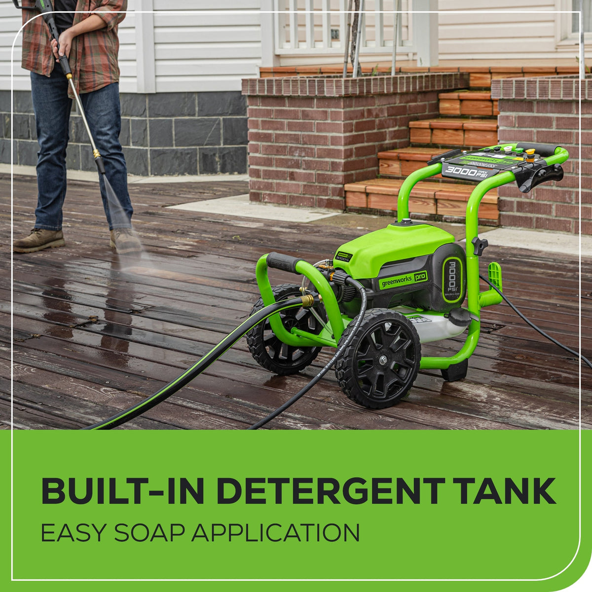 OPEN BOX 3000 PSI 2.0 GPM Cold Water Electric Pressure Washer Combo Kit, Short Gun, Mitts and 15" Surface Cleaner