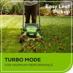 RENEWED 80V 21" Cordless Battery 4-in-1 Self-Propelled Lawn Mower: (1) 4.0 Ah, (1) 2.0 Ah Battery and Rapid Charger, LM2118S