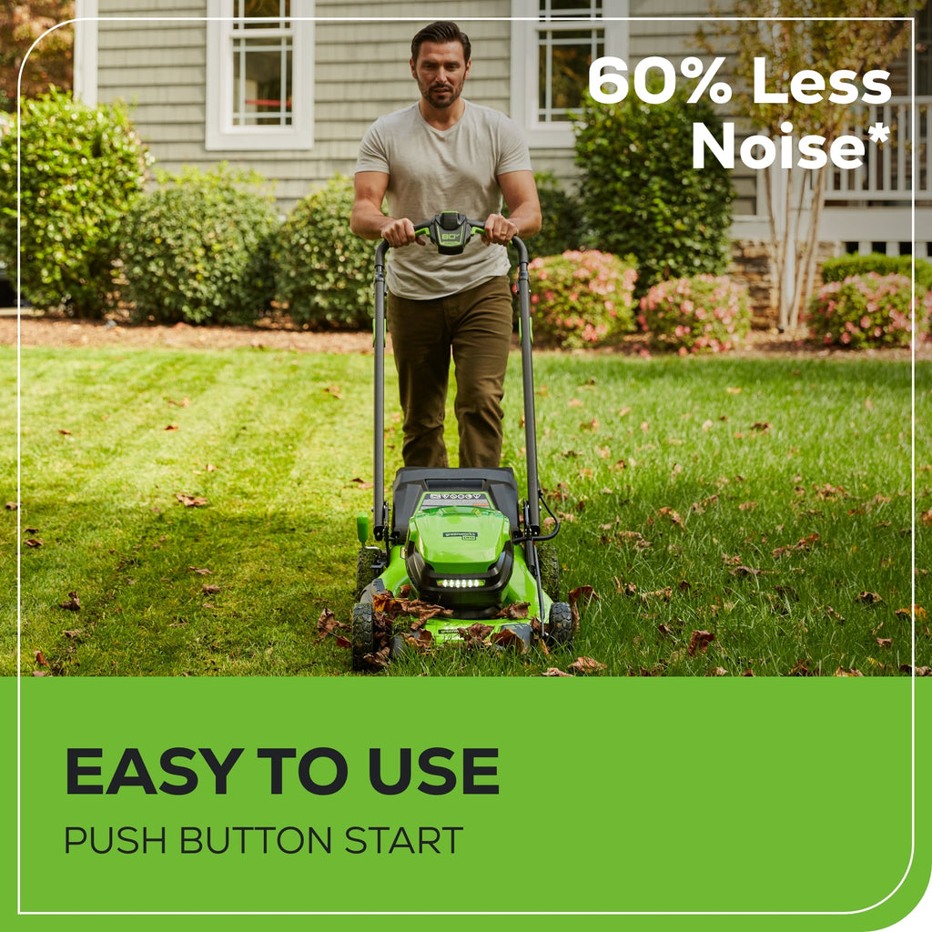 80V 21" GEN 2 Cordless Battery 4-in-1 Push Lawn Mower (Auto Switch): 4.0 Ah Battery and Charger, LM2118