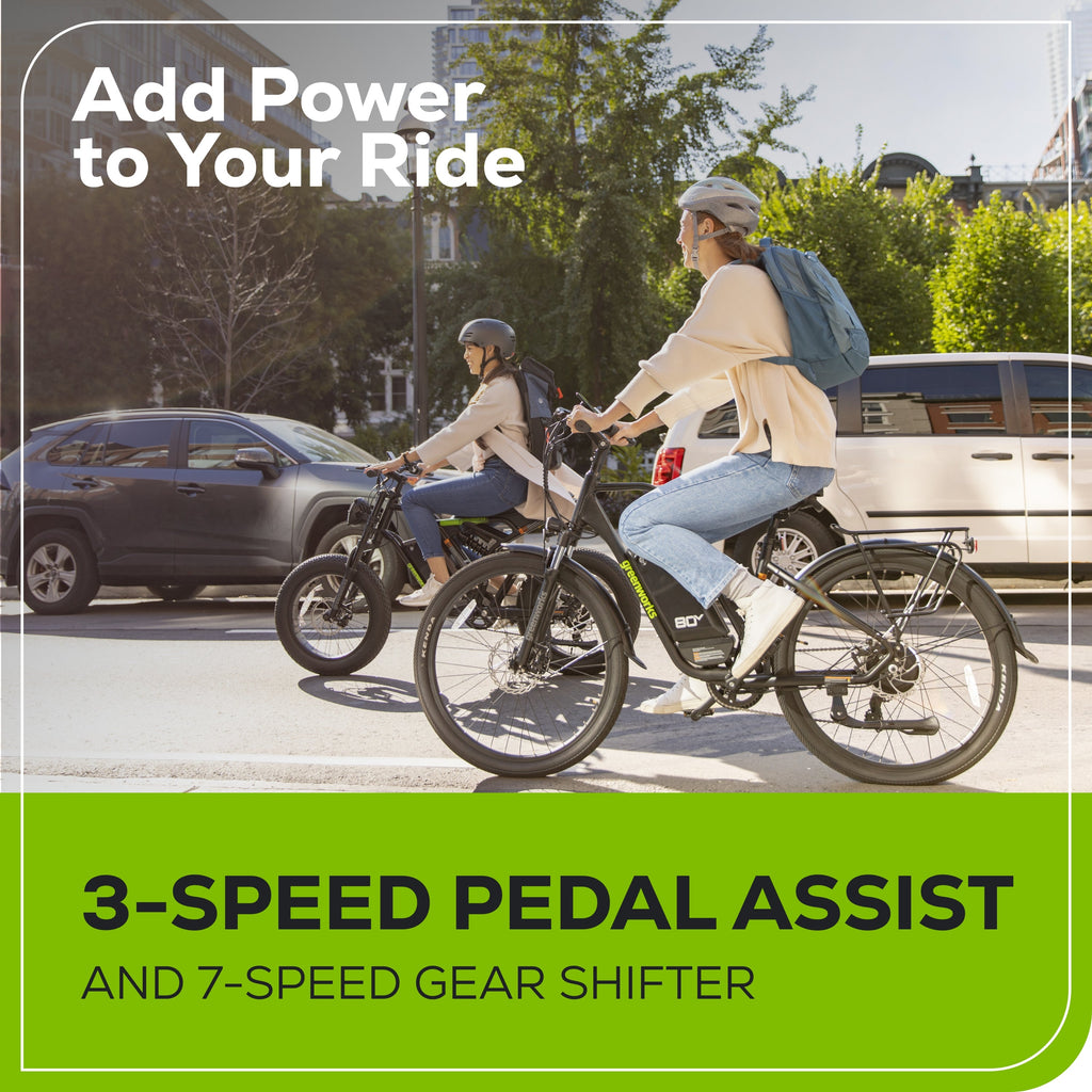 80V VENTURE Series 27.5" Electric Commuter Bike, 4Ah Battery and Charger