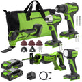 24V Cordless 280 in-lbs Drill/Driver Power Tool 5PC Combo Kit: (2) 2.0 Ah USB-C Batteries, 30W USB-C Charger Block, and 3' 100W USB-C Cable