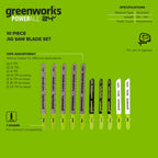 10-PC  Assorted Jigsaw Blade Set w/ Storage Case