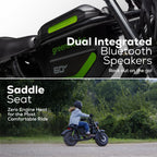 60V STEALTH Series Electric Mini-Bike: (2) 8.0 Ah Batteries and Dual-Port Rapid Charger