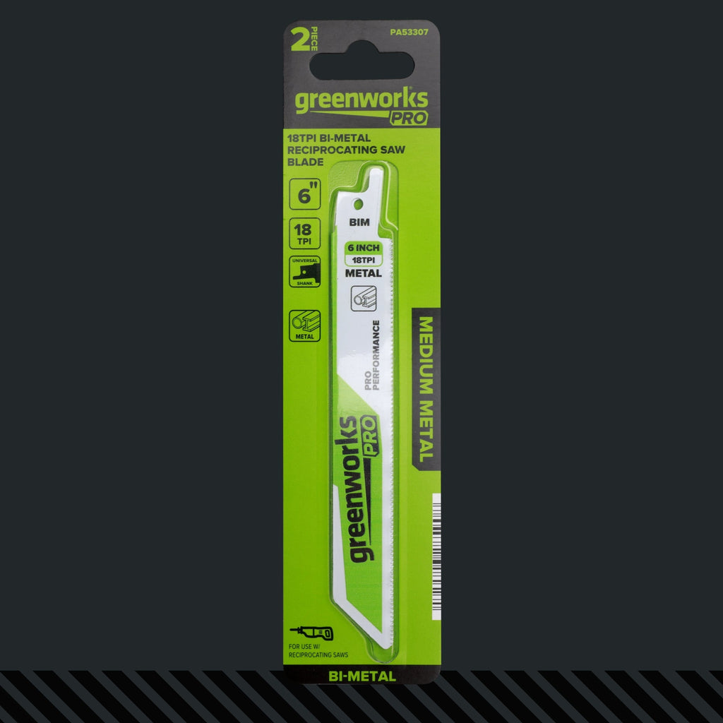 2-PC Pro 6 in. 18TPI Carbide Recip Saw Blades