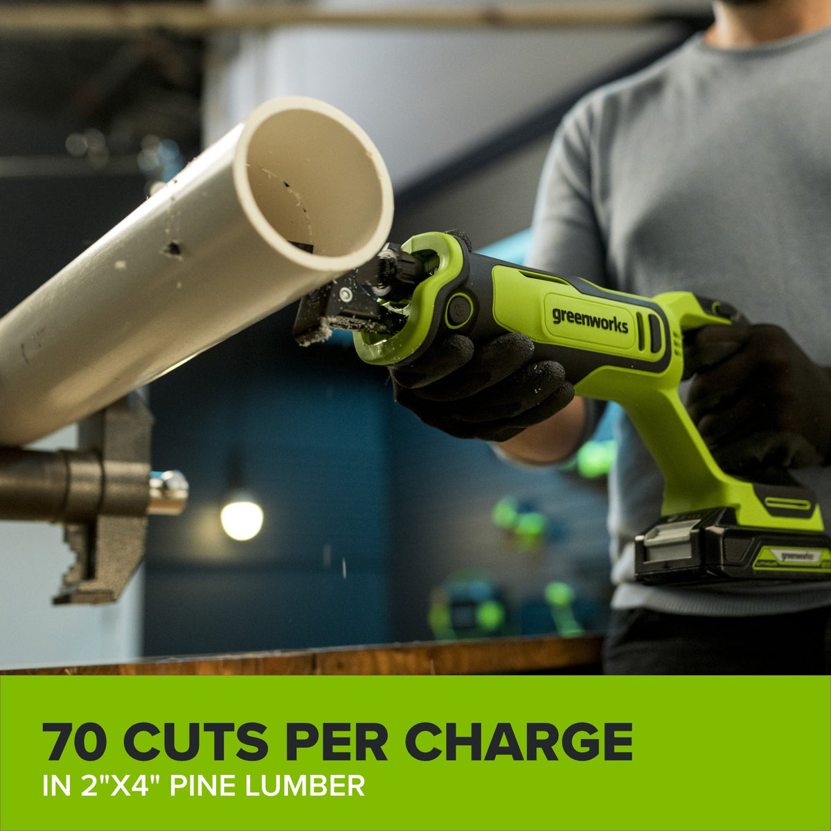 24V Cordless 280 in-lbs Drill/Driver Power Tool 3PC Combo Kit w/ 6-1/2" Circular Saw & 1-1/4" Reciprocating Saw : (2) 2.0Ah USB-C Battery, (2) 30W USB-C Charger, (2) 3' 100W USB-C Cable