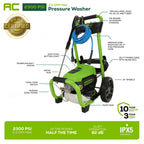 2300 PSI 1.2 GPM Cold Water Electric Pressure Washer