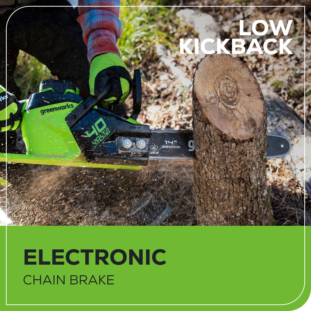 40V 14" Cordless Battery 1.5kW Chainsaw w/ 2.5 Ah Battery & Charger