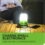 24V Cordless Battery 500 Lumen Lantern: 2.0 Ah Battery and Charger