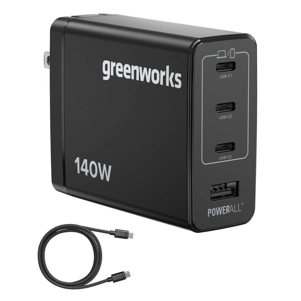 24V PowerAll Charger Set with 140W USB-C Charger Block and (2) 3.3' 100W USB-C Cables