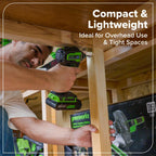 24V Brushless Power Tool 6PC Combo Kit: (2) 2.0 Ah USB-C Batteries and 30W Charger