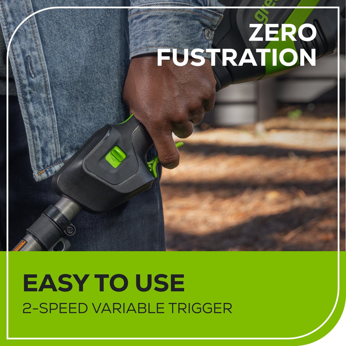 REFURBISHED 80V 17" Brushless String Trimmer: 2.0 Ah Battery and Charger