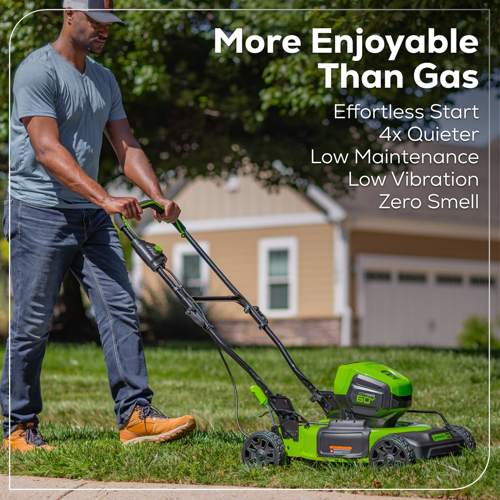60V 19" Cordless Battery Push Lawn Mower w/ 5.0Ah Battery & Charger, LM1906