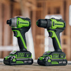 24V PowerAll 3/8" Drill and Impact Driver Combo Kit with (2) 2.0 Ah USB-C Batteries, 30W USB-C Charger Block, and 3' 100W USB-C Cable