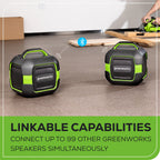 24V Cordless Battery Bluetooth Speaker: 2.0 Ah Battery and Charger