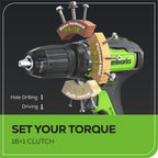 24V Cordless Battery Drill / Driver and Impact Driver Kit: (2) 2.0 Ah Batteries and Charger