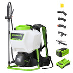 40V Cordless Battery Backpack Sprayer: 2.0 Ah USB Battery and Charger