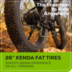80V VENTURE Series 26" Fat Tire Electric Mountain Bike, 4Ah Battery and Charger