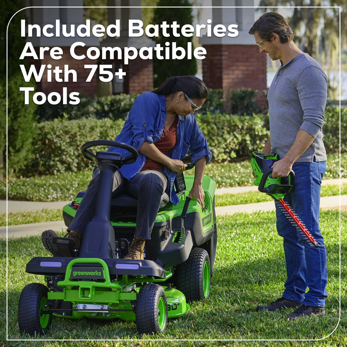 60V 30” CrossoverT Riding Lawn Tractor with (2) 8.0 Ah, (2) 4.0 Ah Batteries & 600-Watt Charger, CRT3061