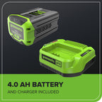 60V 17" Cordless Battery Push Lawn Mower and 13" String Trimmer Combo Kit: 4.0 Ah Battery and Charger