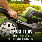 Pro 80V 21" Brushless Push Lawn Mower w/ (2) 2.0Ah Batteries & Rapid Charger