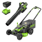 80V 25" Cordless Battery Dual Blade Self-Propelled Mower and 730 CFM Blower Combo Kit: (1) 4.0 Ah Battery and (1) Rapid Charger