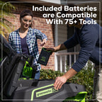 RENEWED 60V 42" Cordless Battery CrossoverT Riding Lawn Mower, (4) 8.0 Ah Batteries and (2) Dual-Port Turbo Chargers, CRT4262