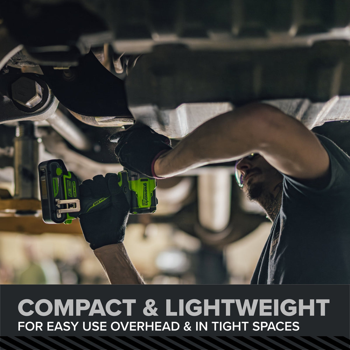 24V PowerAll Pro 400 ft-lb Breakaway Torque 3/8" Impact Wrench, Tool Only
