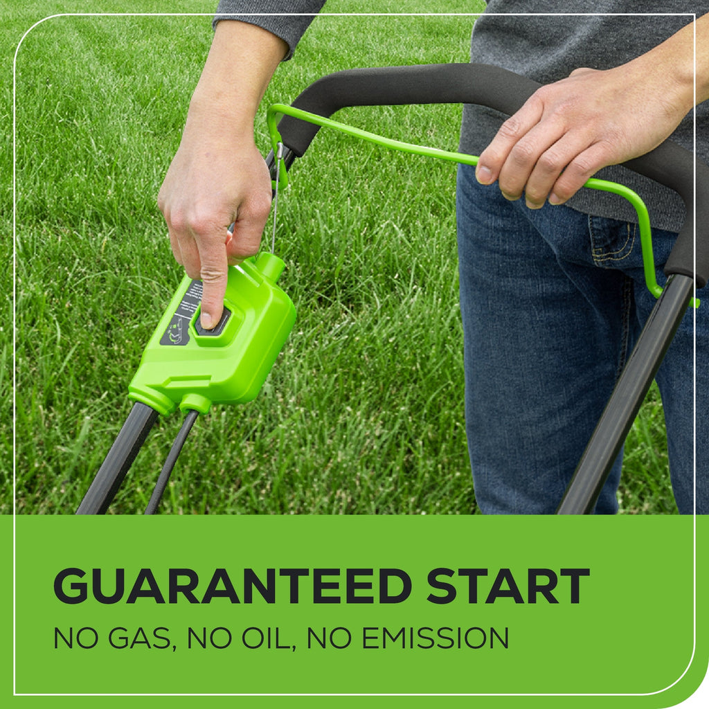 OPEN BOX 40V 16" Cordless Battery Brushless Push Lawn Mower: 4.0 Ah Battery and Charger, LM1624