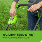OPEN BOX 40V 16" Cordless Battery Brushless Push Lawn Mower: 4.0 Ah Battery and Charger, LM1624