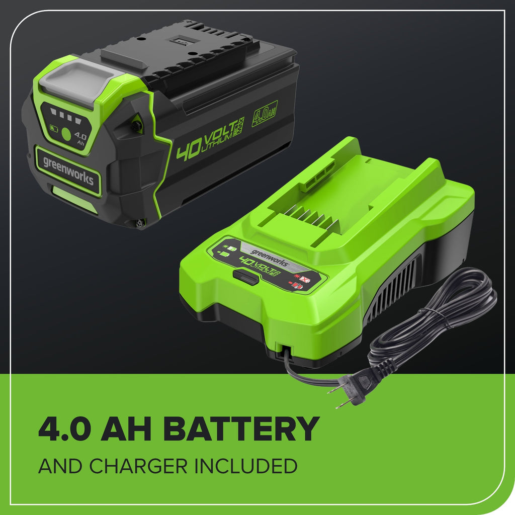 40V 14" Cordless Battery BL Push Lawn Mower: 4.0 Ah Battery and Charger, LM1414