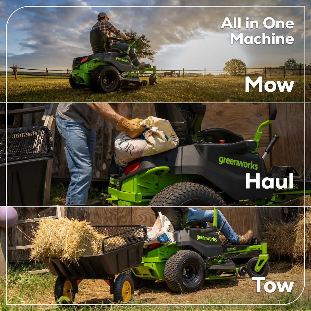 80V 42" Cordless Battery CrossoverZ Zero Turn Lawn Mower, (4) 5Ah Batteries and (3) Dual-Port Chargers, CRZ4282