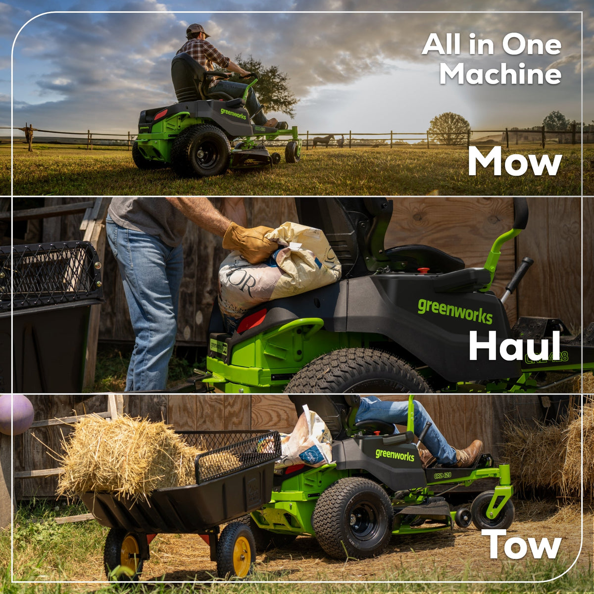 80V 42" Cordless Battery CrossoverZ Zero Turn Lawn Mower, (4) 5Ah Batteries and (3) Dual-Port Chargers, CRZ4282